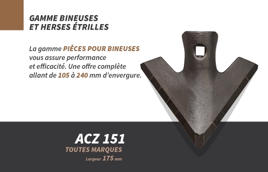 Ailerons pour bineuses JPF CARBURE